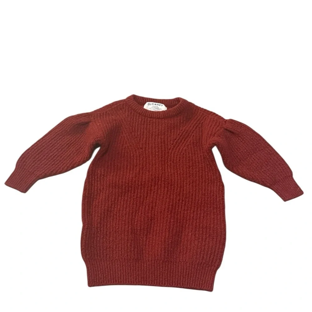 Old Navy Maroon Knit Casual Dress for Kids